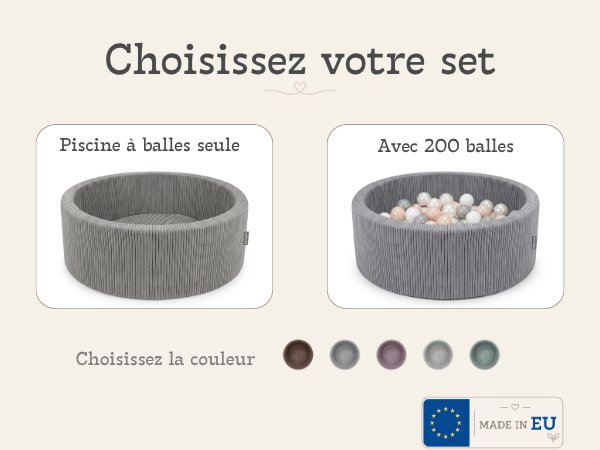 Choisissez votre ensemble - avec ou sans balles