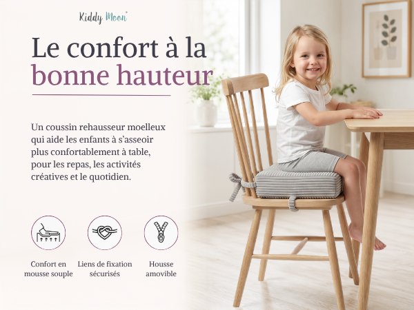 Le texte indique « Le confort à la bonne hauteur