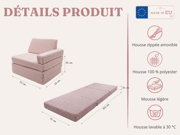 Le texte indique « DÉTAILS DU PRODUIT » (Détails du