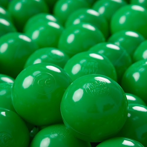KiddyMoon Balles Colorées Plastique ∅7cm pour Piscine Enfant Bébé Fabriqué en EU, vert