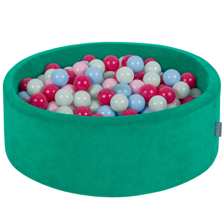 Acheter KiddyMoon Piscine à Balles Souple Carré 120x30cm/200 Balles Balles  7cm pour Enfants, Gris Foncé:jaune-vert-bleu-rouge-orange