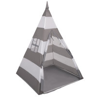 Tipi Tente de Jeu  Maison de Jeu pour Enfants, Grises Et Blanches Rayures