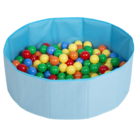piscine à balles multicolores piscine pliable pour les enfant, Bleu:  Jaune/ Vert/ Bleu/ Rouge/ Orange
