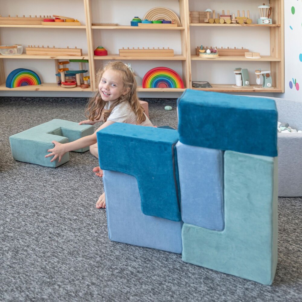 KiddyMoon blocs mous pour bébé cubes de construction en mousse