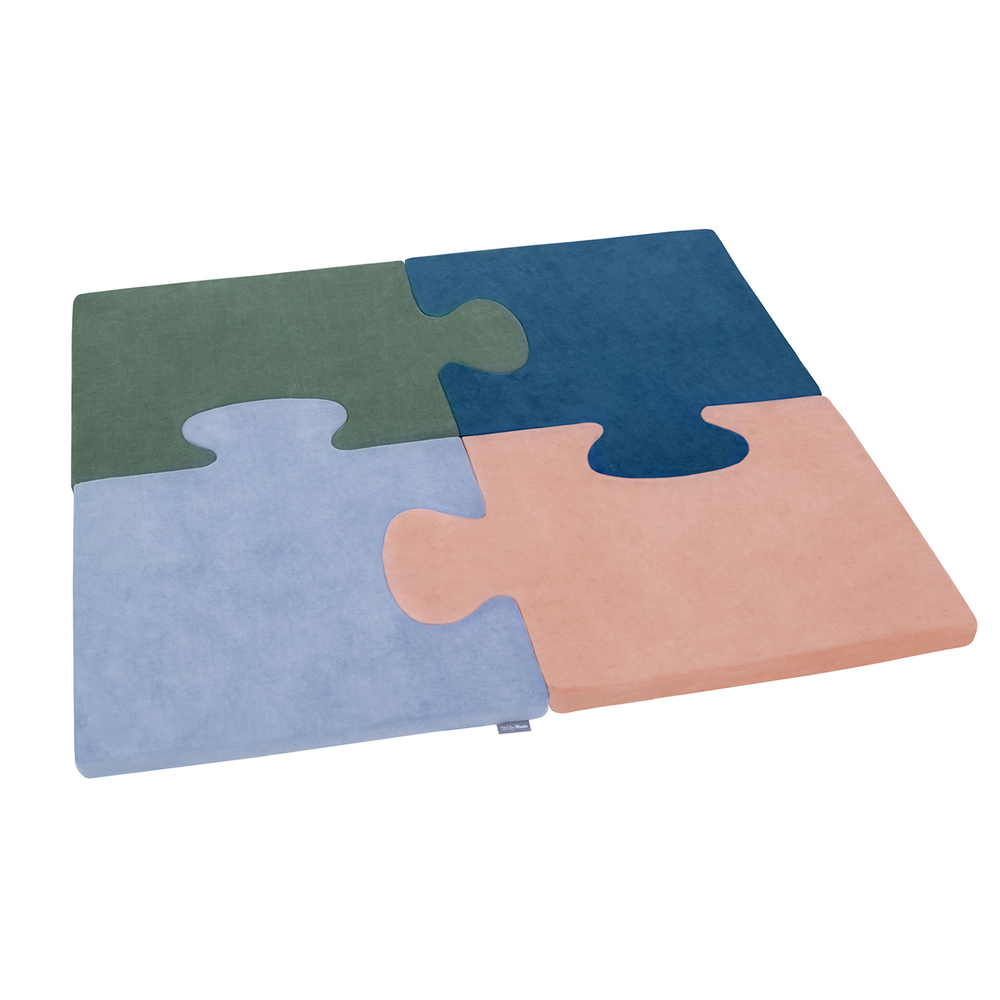 Puzzle en mousse doux tapis de motricité pour enfants tapis d'éveil pour  bébé 4 éléments KiddyMoon, Rose De Sables/Vert Forêt