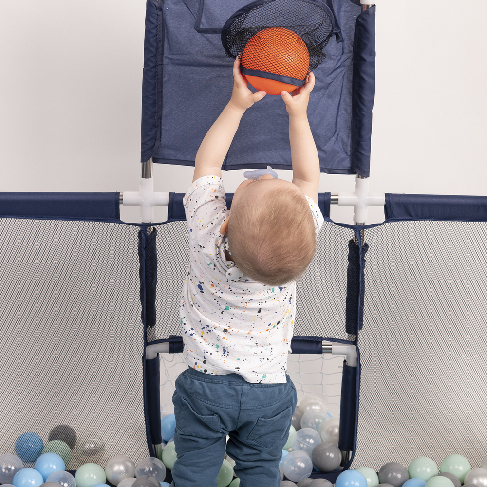 Parc Bebe Avec Balles Plastiques Aire De Jeu Pliable Basket Rouge Blanc Jaune Orange Babyblue Turquoise Red White Yellow Orange Babyblue Turquoise