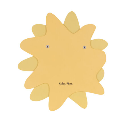 Déco murale KiddyMoon Relief 3D décoration en bois contreplaqué , Soleil :  Jaune