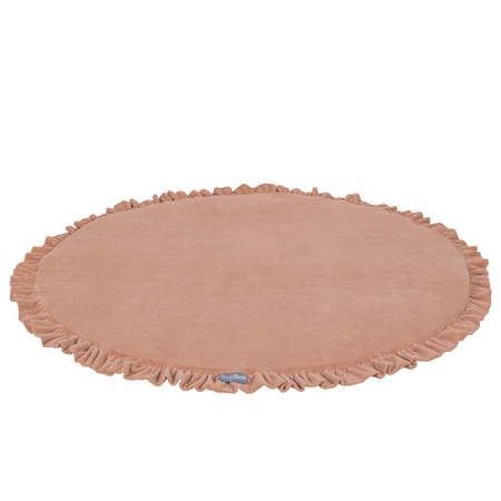 Jouet d'Activité avec 3 Pendentifs Portique d'Éveil Arche de Jeux Baby Gym, Naturelle Avec Rose Des Sables Tapis