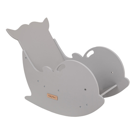 KiddyMoon Animal à Bascule pour Enfants Rocker Bébé Balancelle Dauphin AR-001, Gris