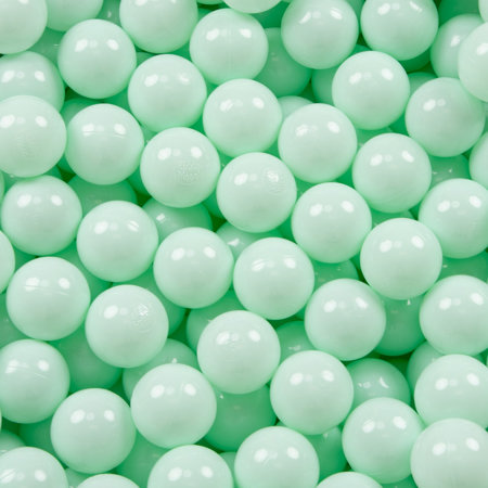 KiddyMoon Balles Colorées Plastique 7cm pour Piscine Enfant Bébé Fabriqué en EU, Menthe