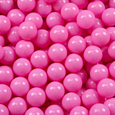 KiddyMoon Balles Colorées Plastique 7cm pour Piscine Enfant Bébé Fabriqué en EU, Rose