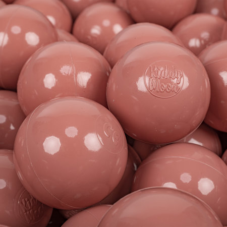 KiddyMoon Balles Colorées Plastique 7cm pour Piscine Enfant Bébé Fabriqué en EU, Saumon