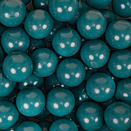 KiddyMoon Balles Colorées Plastique 7cm pour Piscine Enfant Bébé Fabriqué en EU, Turquoise Foncé