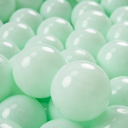 KiddyMoon Balles Colorées Plastique 7cm pour Piscine Enfant Bébé Fabriqué en, Menthe