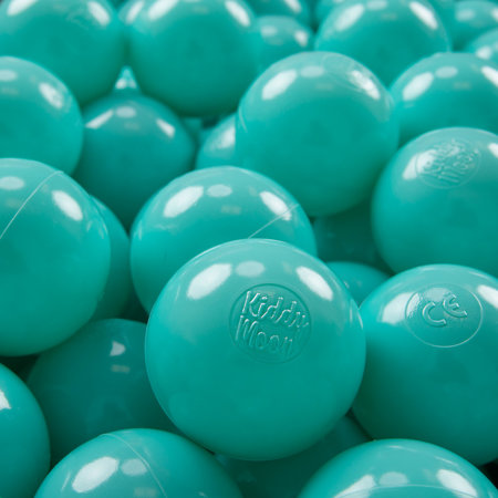 KiddyMoon Balles Colorées Plastique 7cm pour Piscine Enfant Bébé Fabriqué en, Turquoise Clair