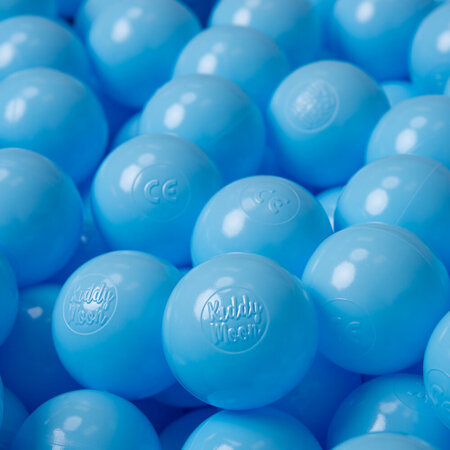 KiddyMoon Balles pour Piscine Colorées 6cm Plastique Enfant Bébé Fabriqué en, Baby Blue