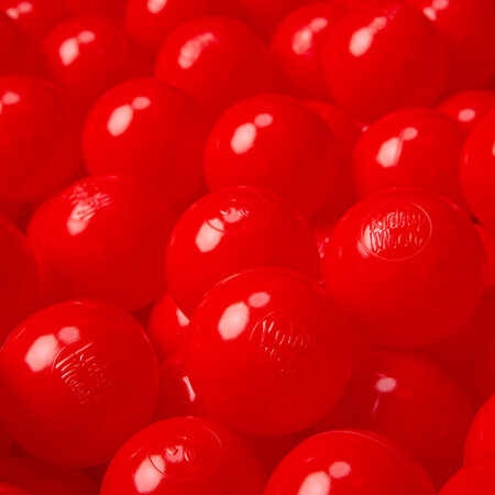 KiddyMoon Balles pour Piscine Colorées 6cm Plastique Enfant Bébé Fabriqué en EU, Rouge