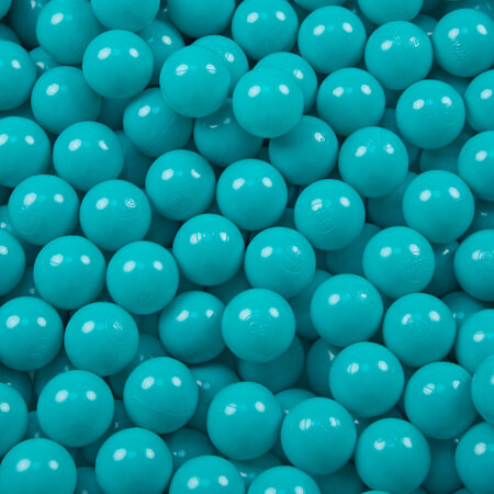 KiddyMoon Balles pour Piscine Colorées 6cm Plastique Enfant Bébé Fabriqué en EU, Turquoise