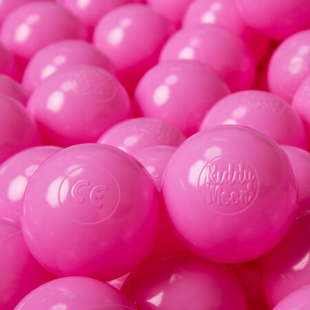KiddyMoon Balles pour Piscine Colorées 6cm Plastique Enfant Bébé Fabriqué en, Rose