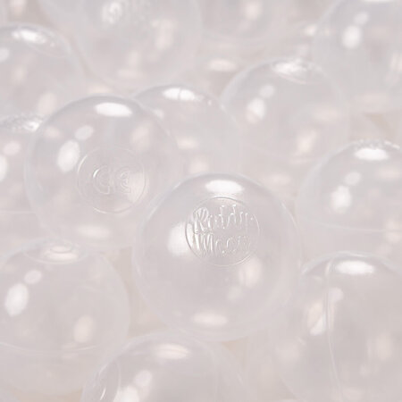 KiddyMoon Balles pour Piscine Colorées 6cm Plastique Enfant Bébé Fabriqué en, Transparent