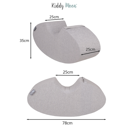 KiddyMoon Hopper Bascule-Sauteur pour les Enfants Bébé Balancelle Bean, Gris Foncé