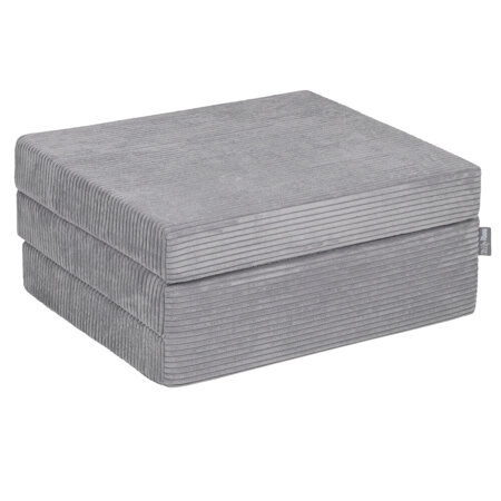 KiddyMoon Matelas Enfant Pliable en Mousse Matelas Pouf pour Tout-Petits, Chambre d'Enfant , Gris Foncé