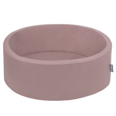 KiddyMoon Piscine à Balles 7Cm pour Bébé Rond Fabriqué En UE, Béruée:  Beige Pastel/ Rose Poudre/ Perle