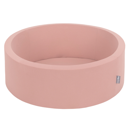 KiddyMoon Piscine à Balles 7Cm pour Bébé Rond Fabriqué En UE, Cannelle :  Beige Pastel/ Blanc/ Perle