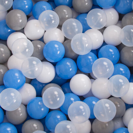 KiddyMoon Piscine à Balles 7Cm pour Bébé Rond Fabriqué En UE, Gris Foncé:  Gris/ Blanc/ Bleu/ Transparent