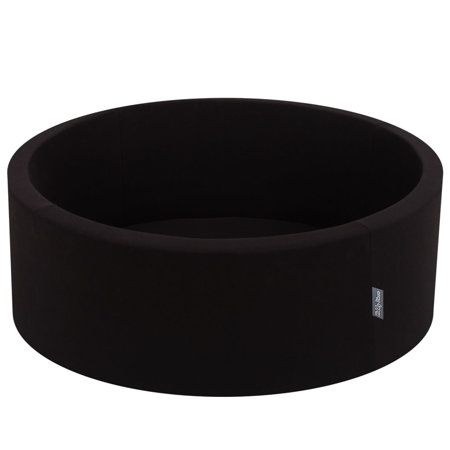 KiddyMoon Piscine à Balles 7Cm pour Bébé Rond Fabriqué En UE, Panda:  Noir/ Blanc