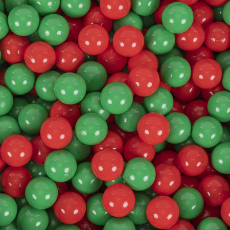 KiddyMoon Piscine à Balles 7Cm pour Bébé Rond Fabriqué En UE, Pomme:  Vert/ Rouge