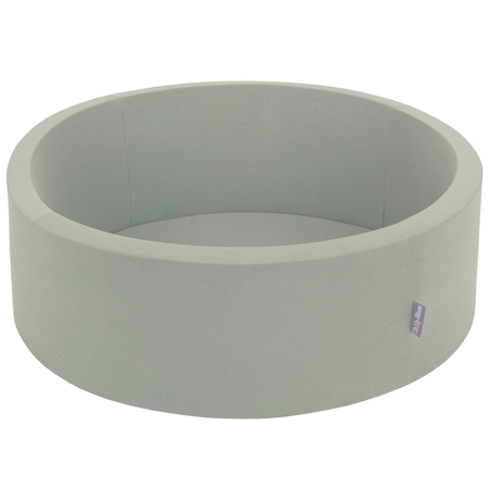 KiddyMoon Piscine à Balles 7Cm pour Bébé Rond Fabriqué En UE, Sauge :  Beige Pastel/ Blanc/ Or