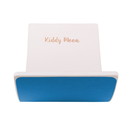 KiddyMoon Planche D'équilibre pour Enfants Planche à Balancer Montessori, Blanc/ Bleu Felt