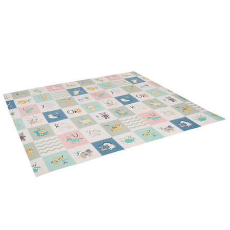 KiddyMoon Tapis de Jeu pour Enfant Bébé Tapis Mousse Tapis de Sol Tapis d'éveilBebe Reversible Stimulation De L'Imagination Pliable Pour L'Intérieur Et L'Extérieur, Brun-Éléphant