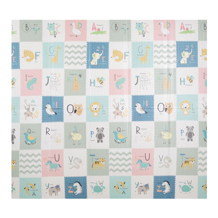 KiddyMoon Tapis de Jeu pour Enfant Bébé Tapis Mousse Tapis de Sol Tapis d'éveilBebe Reversible Stimulation De L'Imagination Pliable Pour L'Intérieur Et L'Extérieur, Gris-Ballons