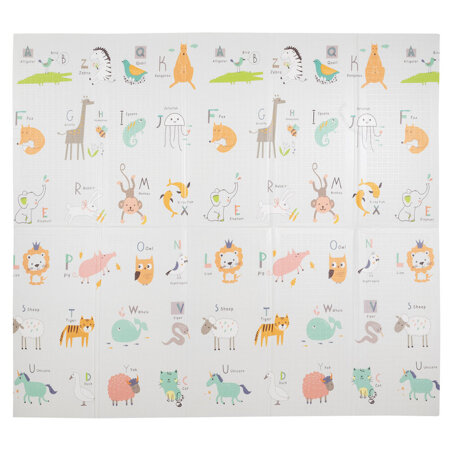 KiddyMoon Tapis de Jeu pour Enfant Bébé Tapis Mousse Tapis de Sol Tapis d'éveilBebe Reversible Stimulation De L'Imagination Pliable Pour L'Intérieur Et L'Extérieur, Orange-Cirque