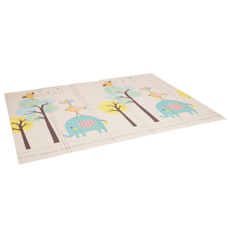 KiddyMoon Tapis de Jeu pour Enfant Bébé Tapis Mousse Tapis de Sol Tapis d'éveilBebe Reversible Stimulation De L'Imagination Pliable Pour L'Intérieur Et L'Extérieur, Vert-Forêt