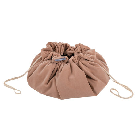 KiddyMoon tapis d'éveil sac à jouets 2en1 pour enfants, Rose De Sables: Beige Pastel/ Cuivre/ Perle