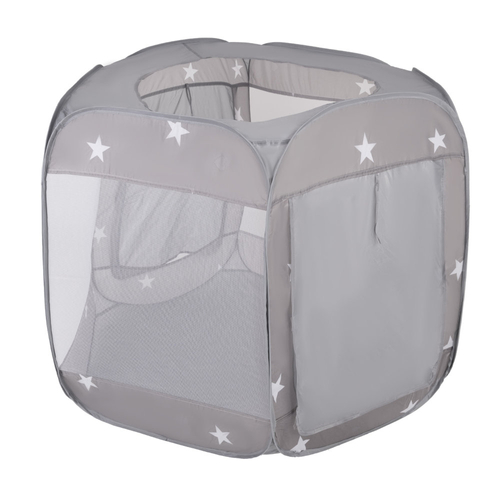 Parc Bebe Pliable Tente 1x100x85cm Avec Balles 6cm Pour Enfants Gris Blanc Gris Rose Poudre