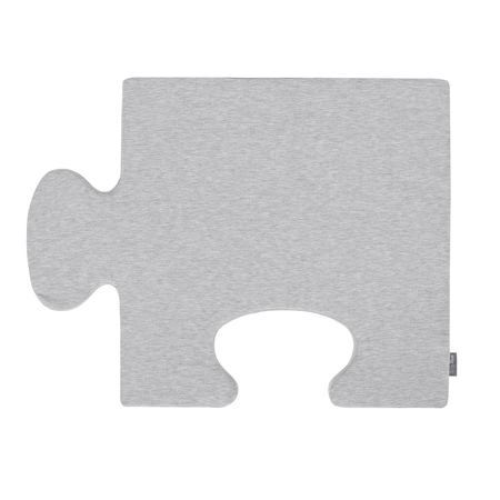 Puzzle en mousse doux tapis de motricité pour enfants tapis d'éveil pour bébé 4 éléments KiddyMoon, Gris Clair/Bleu Foncé