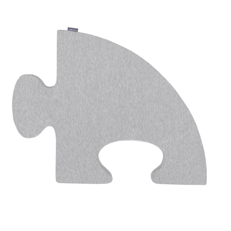 Puzzle en mousse doux tapis de motricité pour enfants tapis d'éveil pour bébé 4 éléments KiddyMoon, Gris Clair/Bleu Foncé