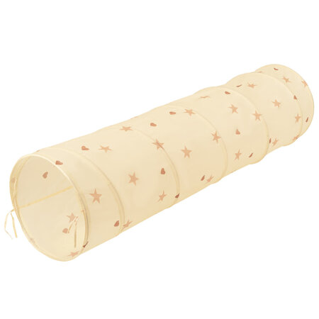 Tunnel Pliable pour Enfants Tunnel De Jeu avec Balles Jouet De Pliable Pop-Up pour Bébé Idéal pour Jouer À L'intérieur Et À L'extérieur, Beige Clair:  Beige Pastel/ Bleu Pastel/ Saumon