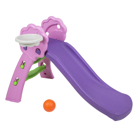 toboggan pour enfants SL-001A avec panier de basket; haut qualité, Violet-Rose-Vert
