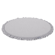 Jouet d'Activité avec 3 Pendentifs Portique d'Éveil Arche de Jeux Baby Gym, Naturelle Avec Gris Clair Tapis