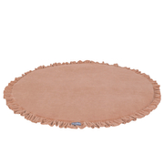 Jouet d'Activité avec 3 Pendentifs Portique d'Éveil Arche de Jeux Baby Gym, Naturelle Avec Rose Des Sables Tapis