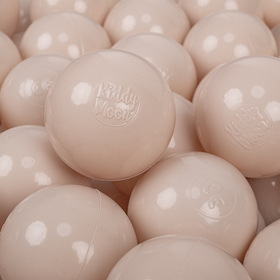 KiddyMoon Balles Colorées Plastique 7cm pour Piscine Enfant Bébé Fabriqué en EU, Beige Pastel