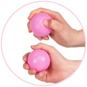 KiddyMoon Balles pour Piscine Colorées 6cm Plastique Enfant Bébé Fabriqué en EU, Baby Blue/ Rose Poudré/ Perle
