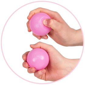 KiddyMoon Balles pour Piscine Colorées 6cm Plastique Enfant Bébé Fabriqué en EU, Blanc/ Gris/ Noir/ Transparent