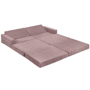 KiddyMoon Canapés Pliant pour Enfants Canapé-Lit Convertible Bébés-Canapé Lit Coucher Salle de Jeux Pliable Matelas au Sol Mini-Canapé Chaise-Lit, Violet