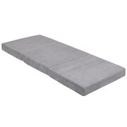 KiddyMoon Matelas Enfant Pliable en Mousse Matelas Pouf pour Tout-Petits, Chambre d'Enfant , Gris Foncé